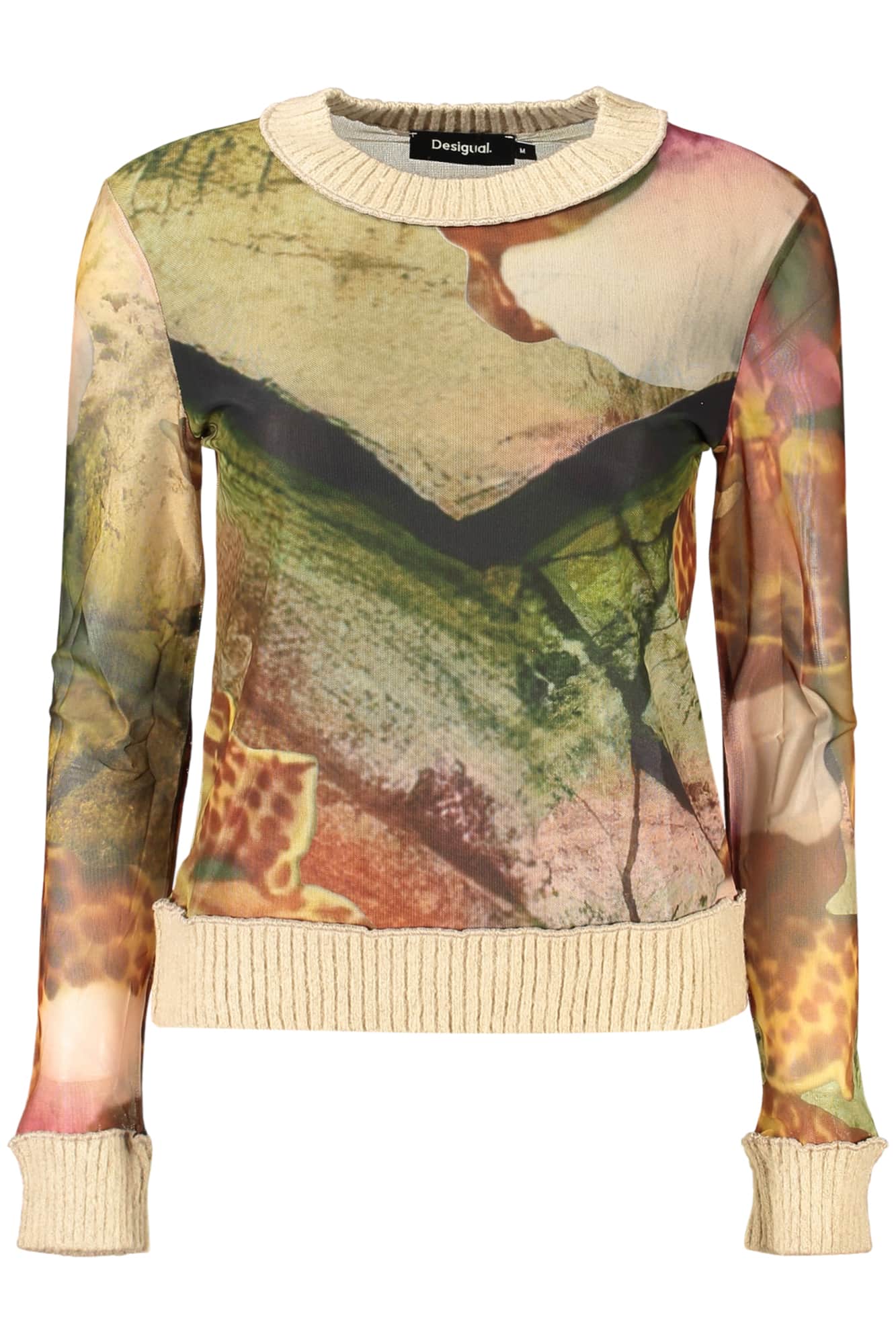 Desigual damen beige pullover