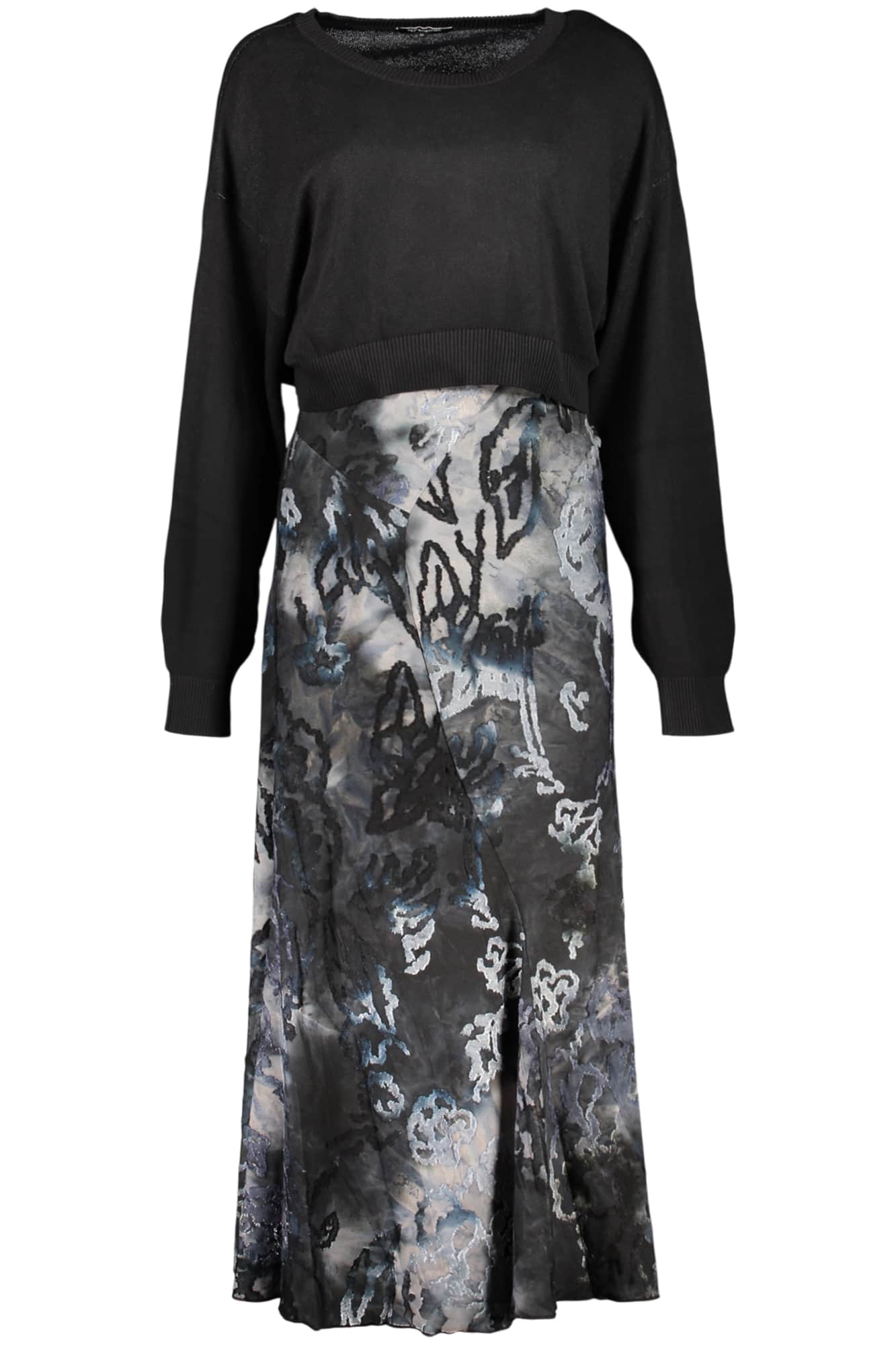 Desigual damen lang blau kleid