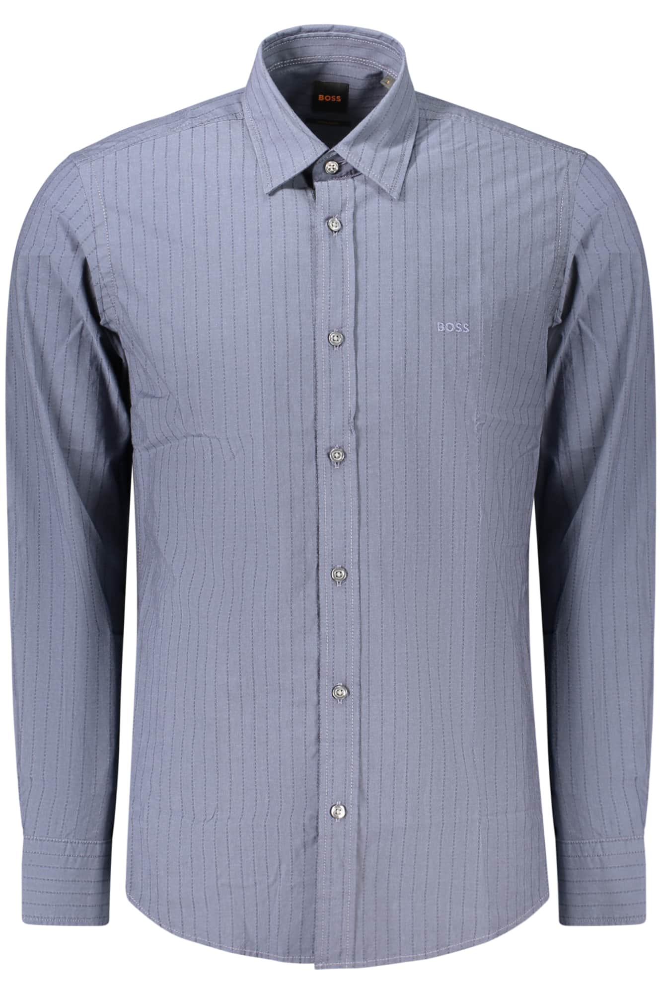 Boss herren langarm blau shirt