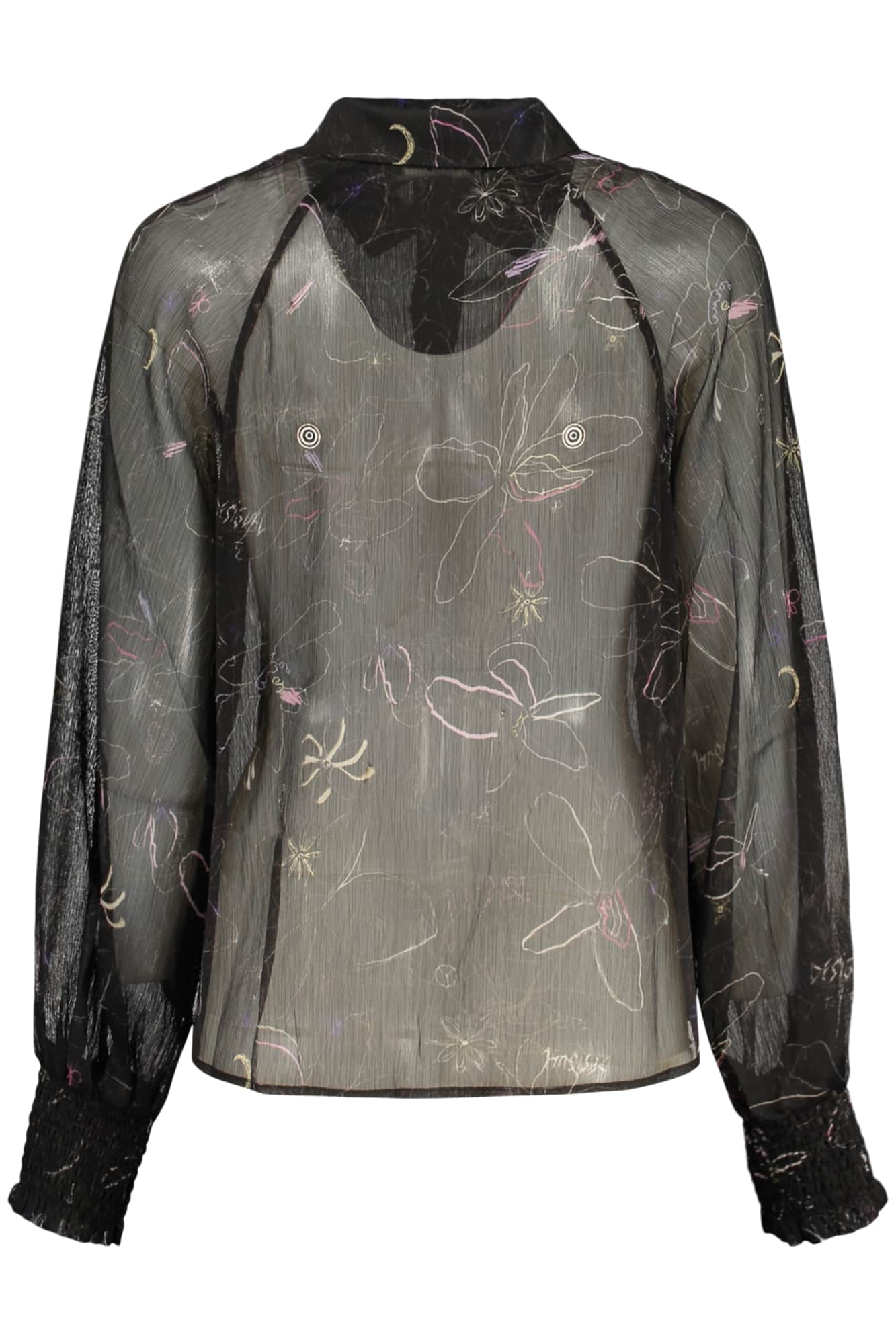 Desigual damen langarm shirt, schwarz