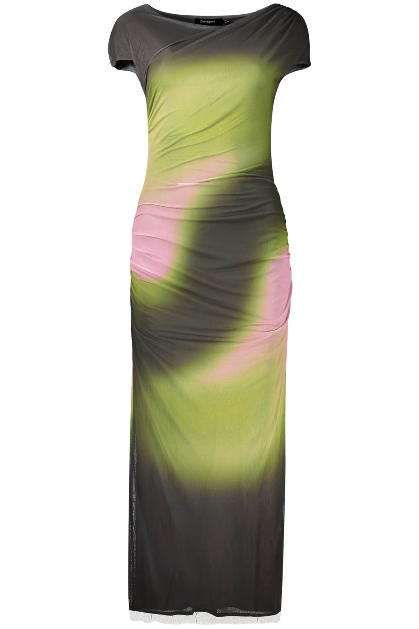 Desigual damen lang kleid grün