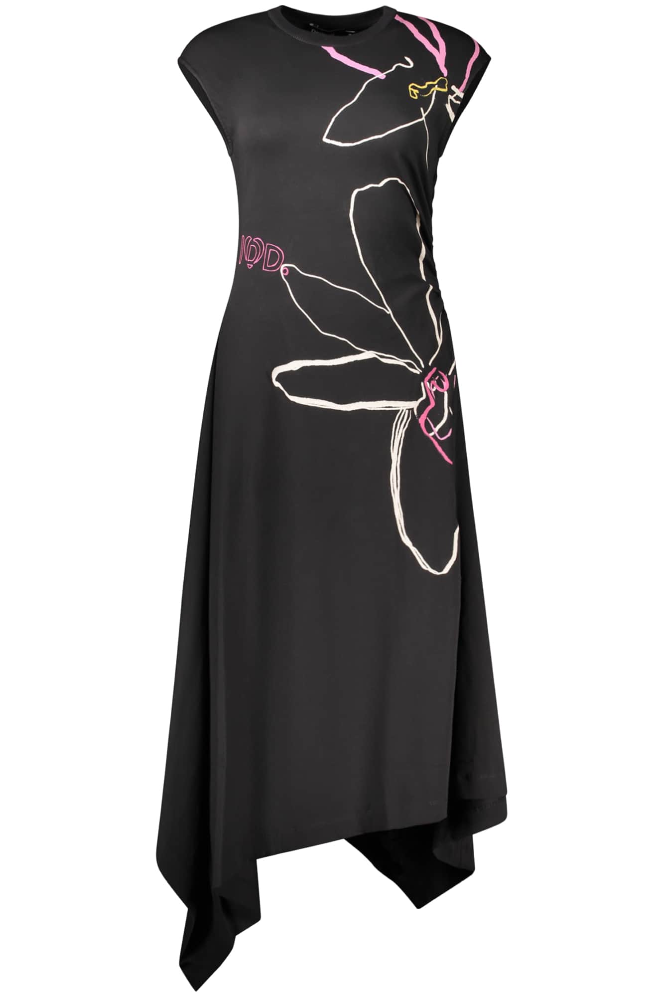 Desigual damen lang schwarz kleid