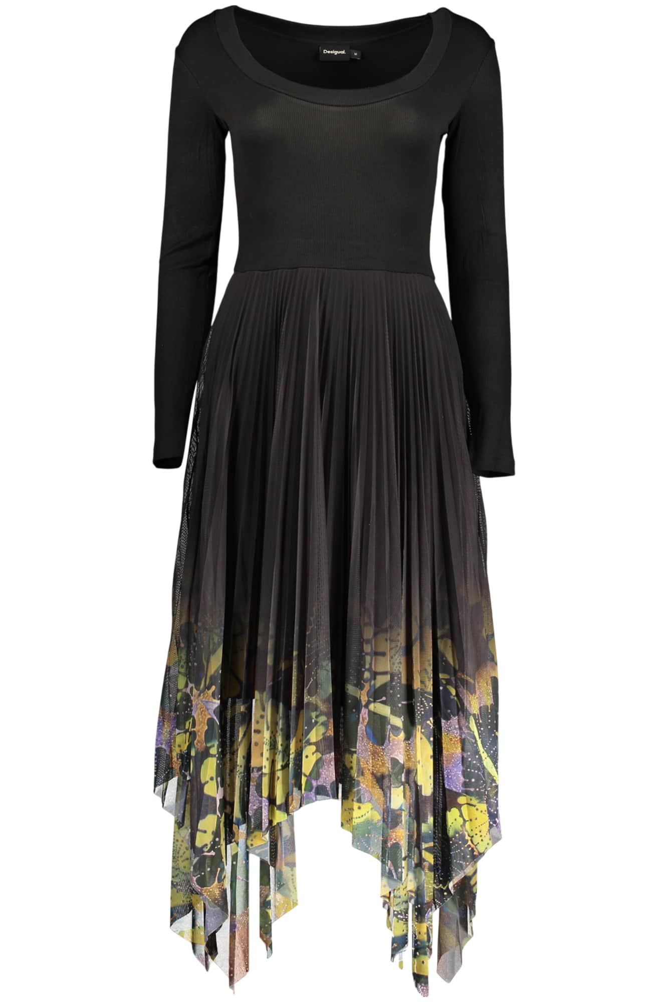 Desigual damen lang schwarz kleid