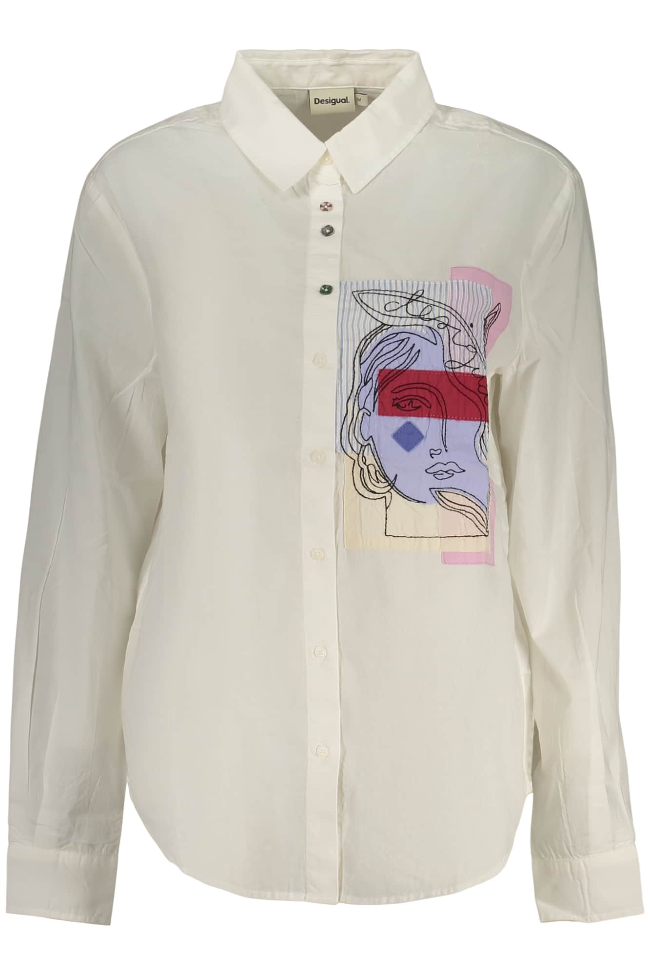 Desigual damen langarm shirt weiss