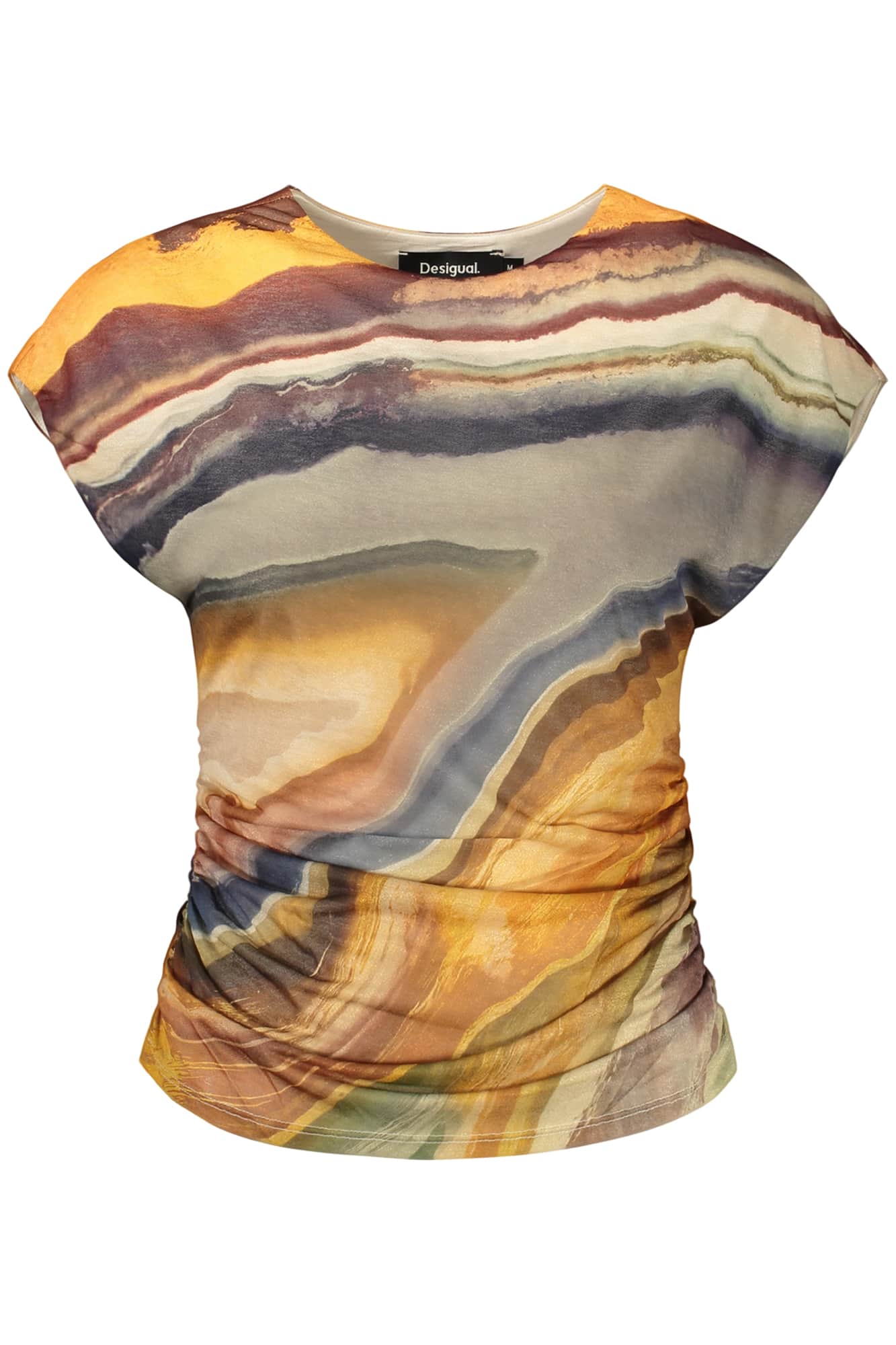 Desigual damen ärmellos t-shirt beige
