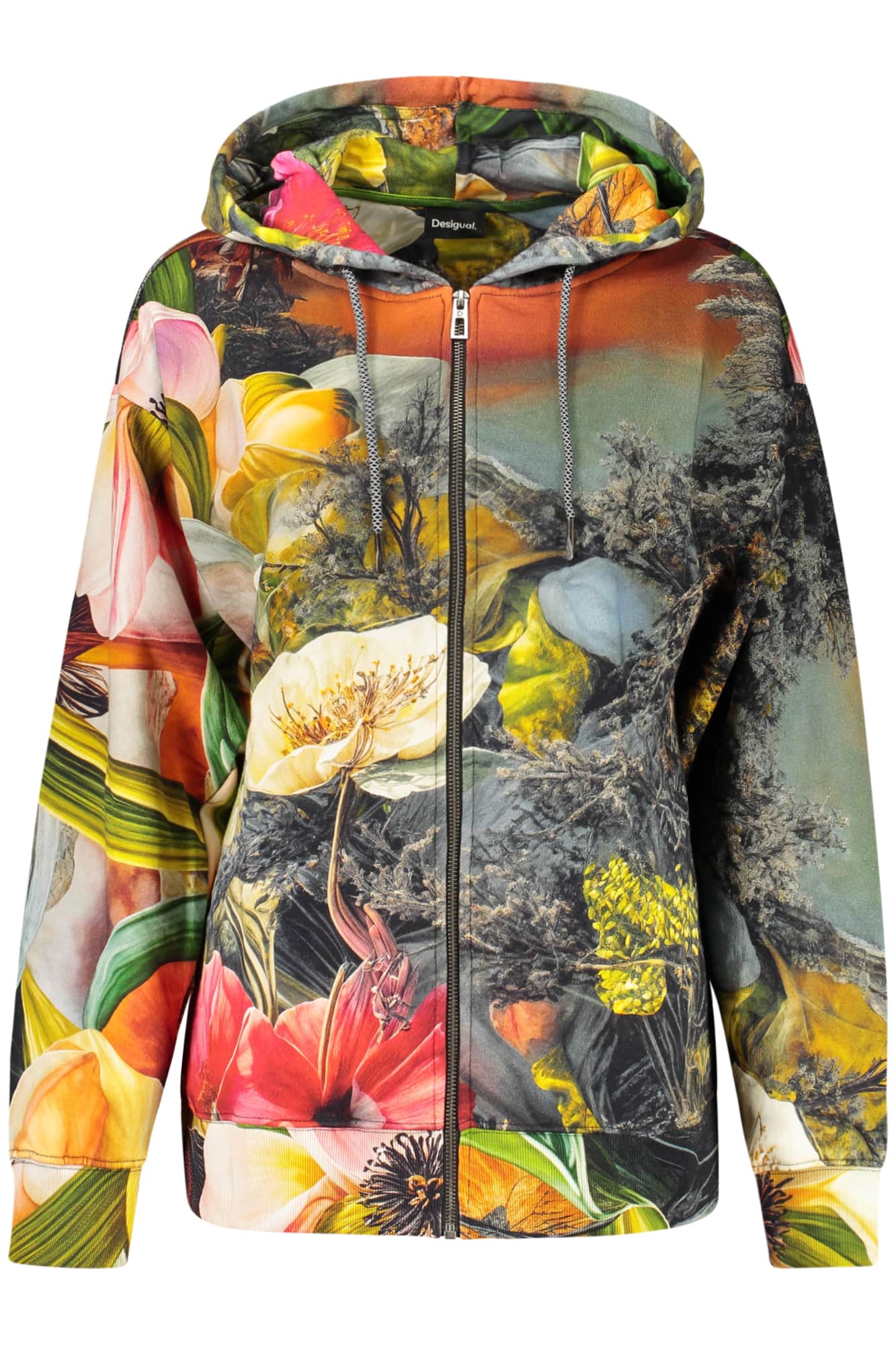 Desigual damen mit reissverschluss sweatshirt, grau