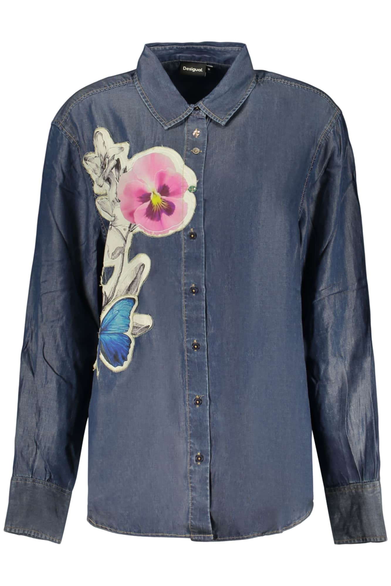 Desigual damen langarm shirt, blau