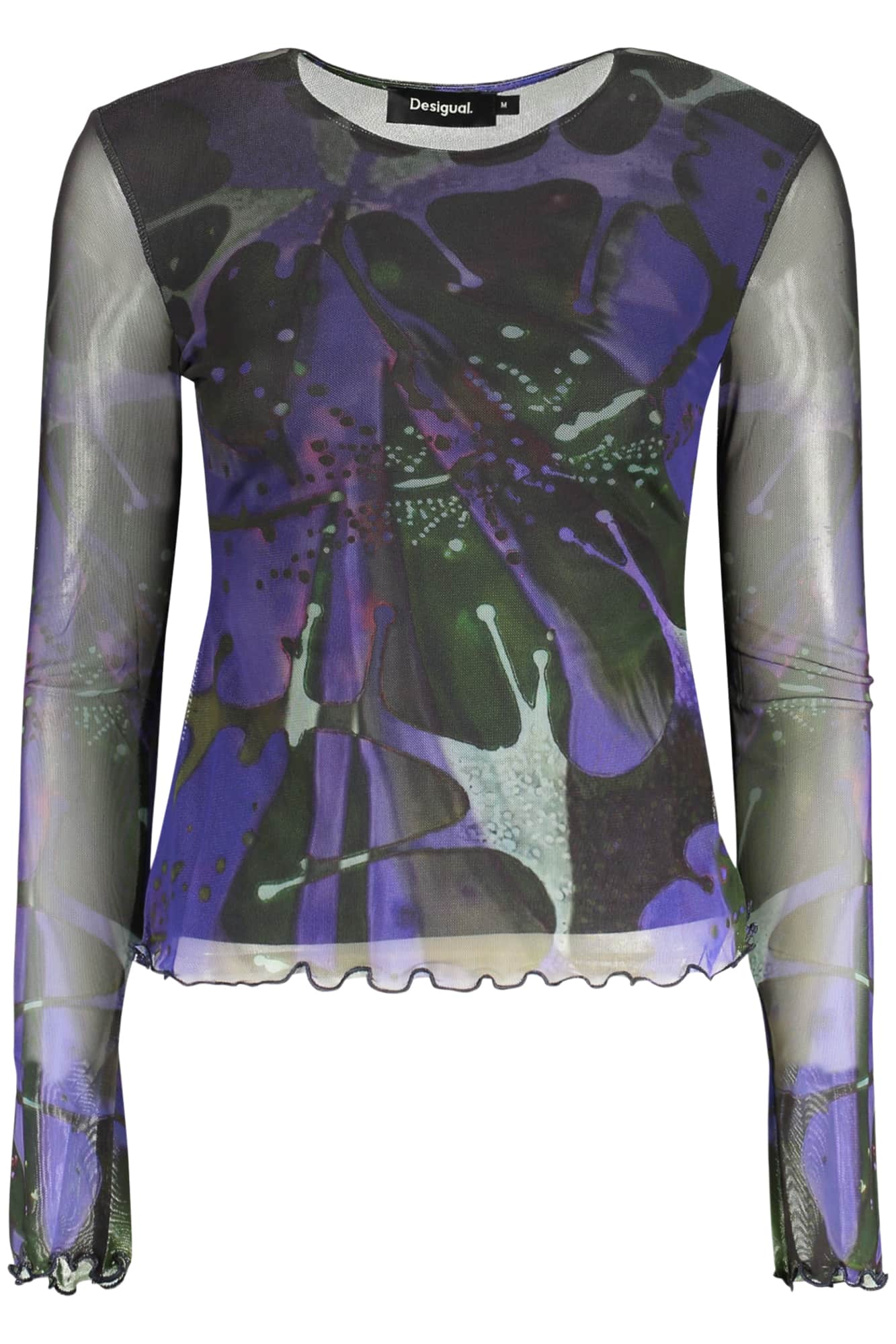 Desigual damen langarm t-shirt, blau
