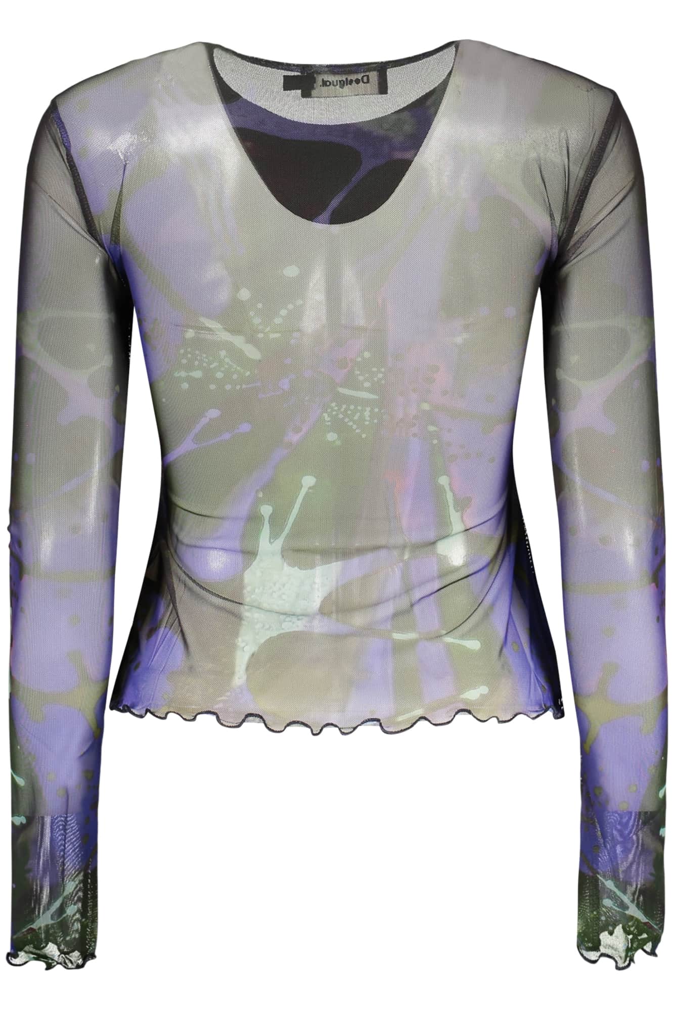 Desigual damen langarm t-shirt, blau