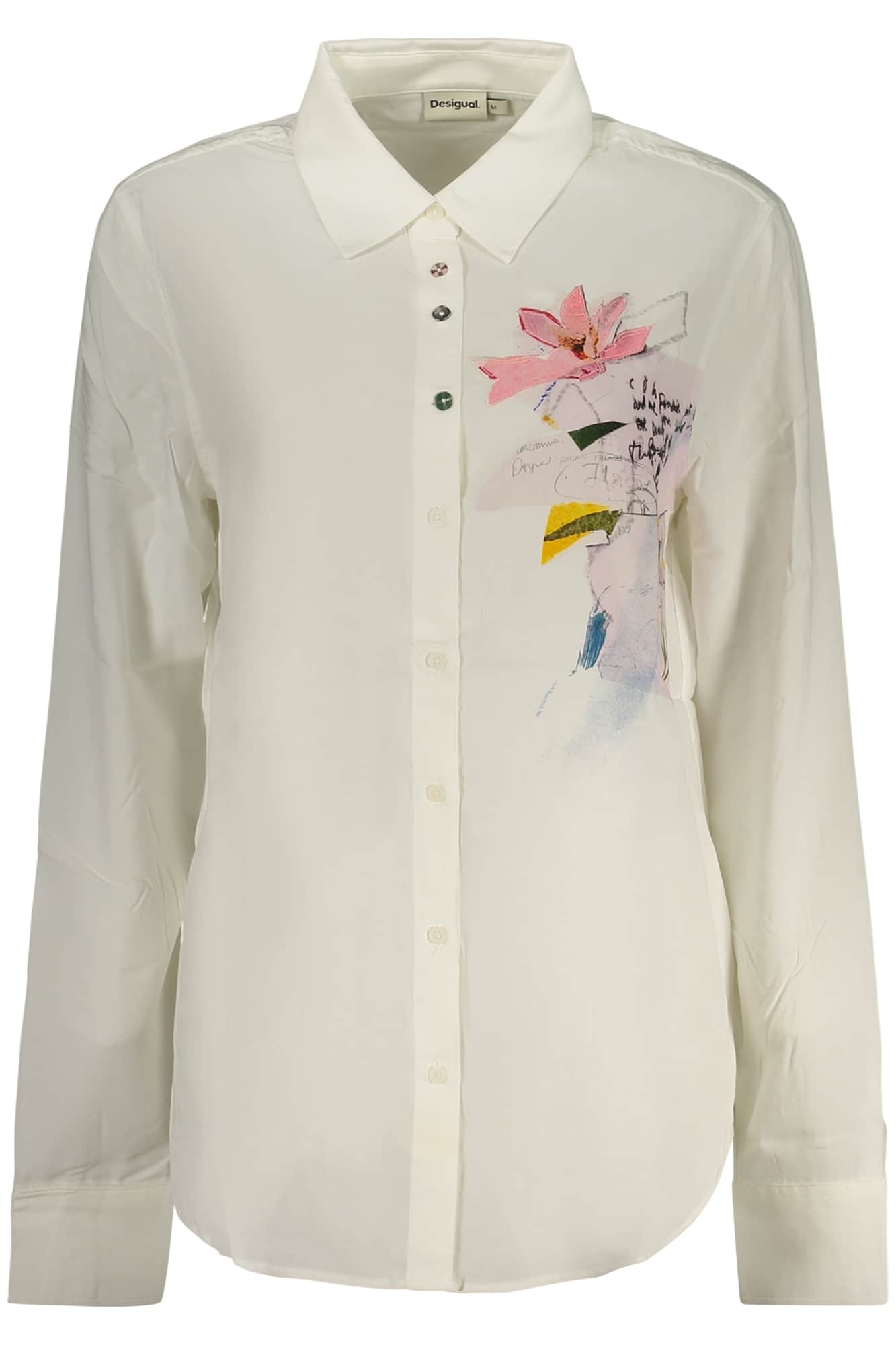 Desigual damen langarm shirt weiss