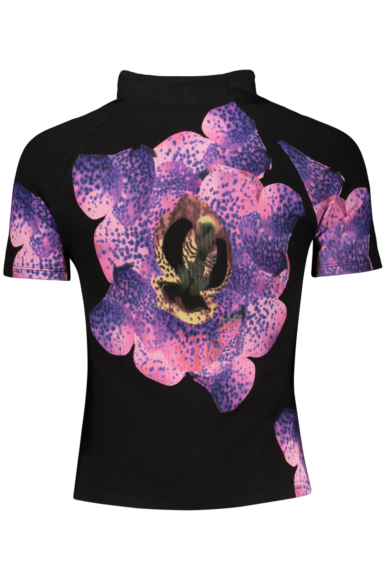 Desigual damen kurzarm t-shirt schwarz