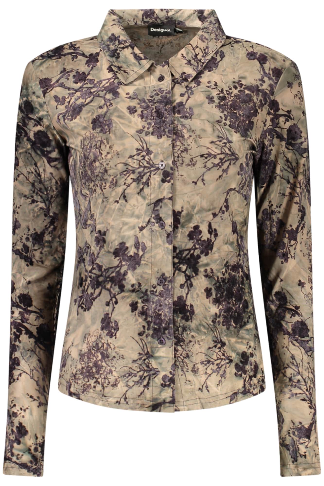 Desigual damen langarm shirt, braun