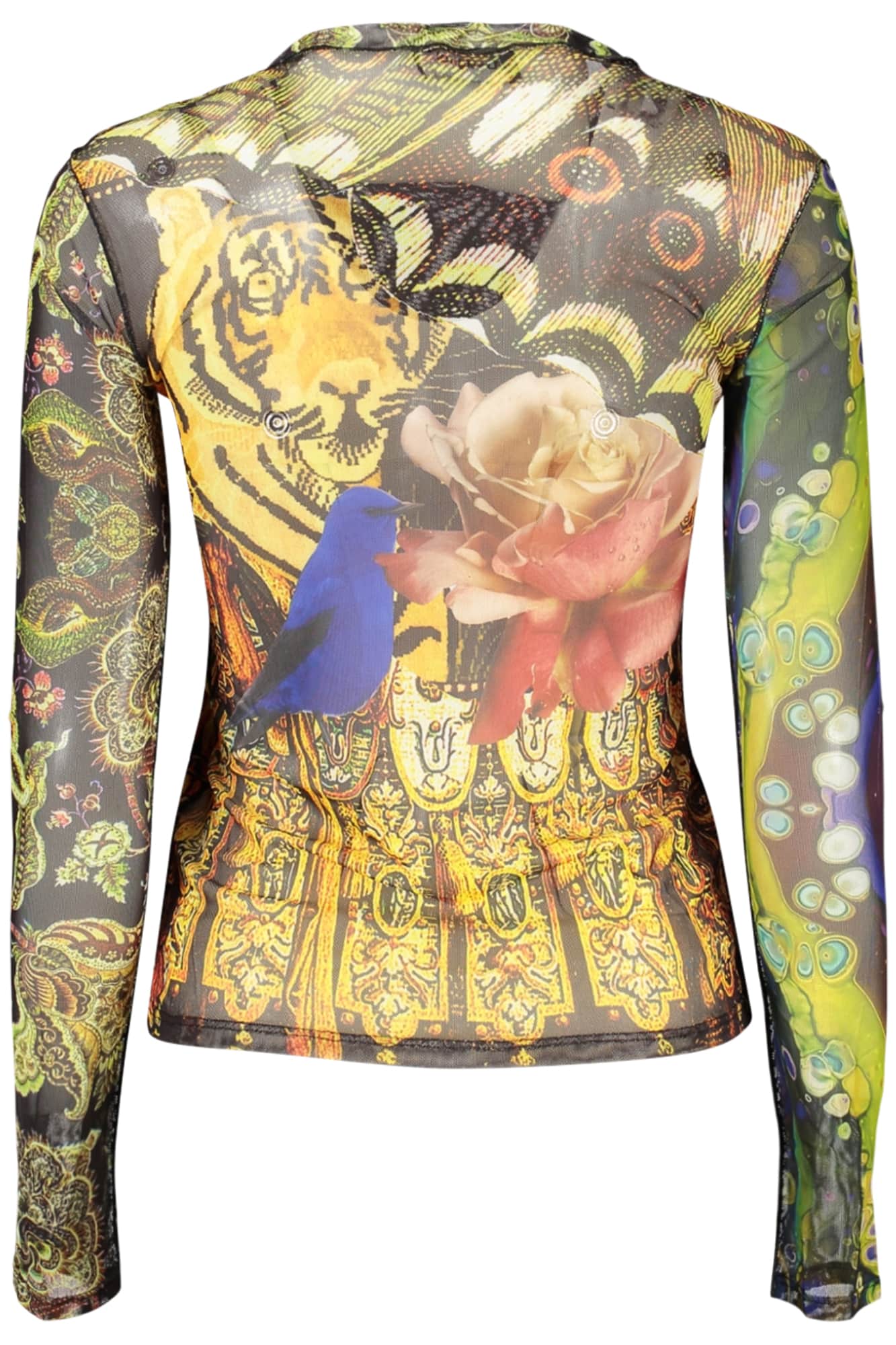 Desigual damen langarm t-shirt gelb