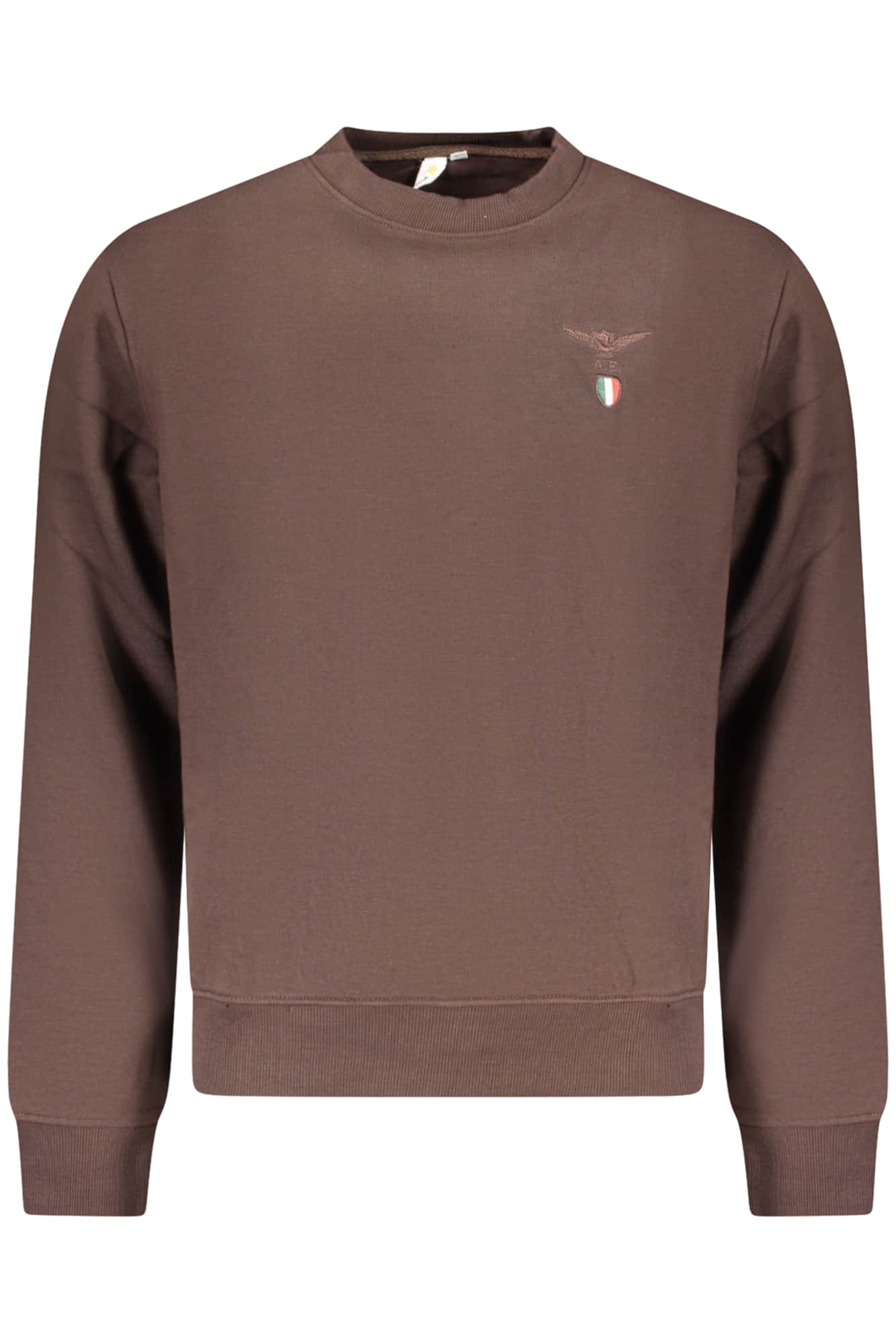 Military academy herren braun mit reissverschluss sweatshirt