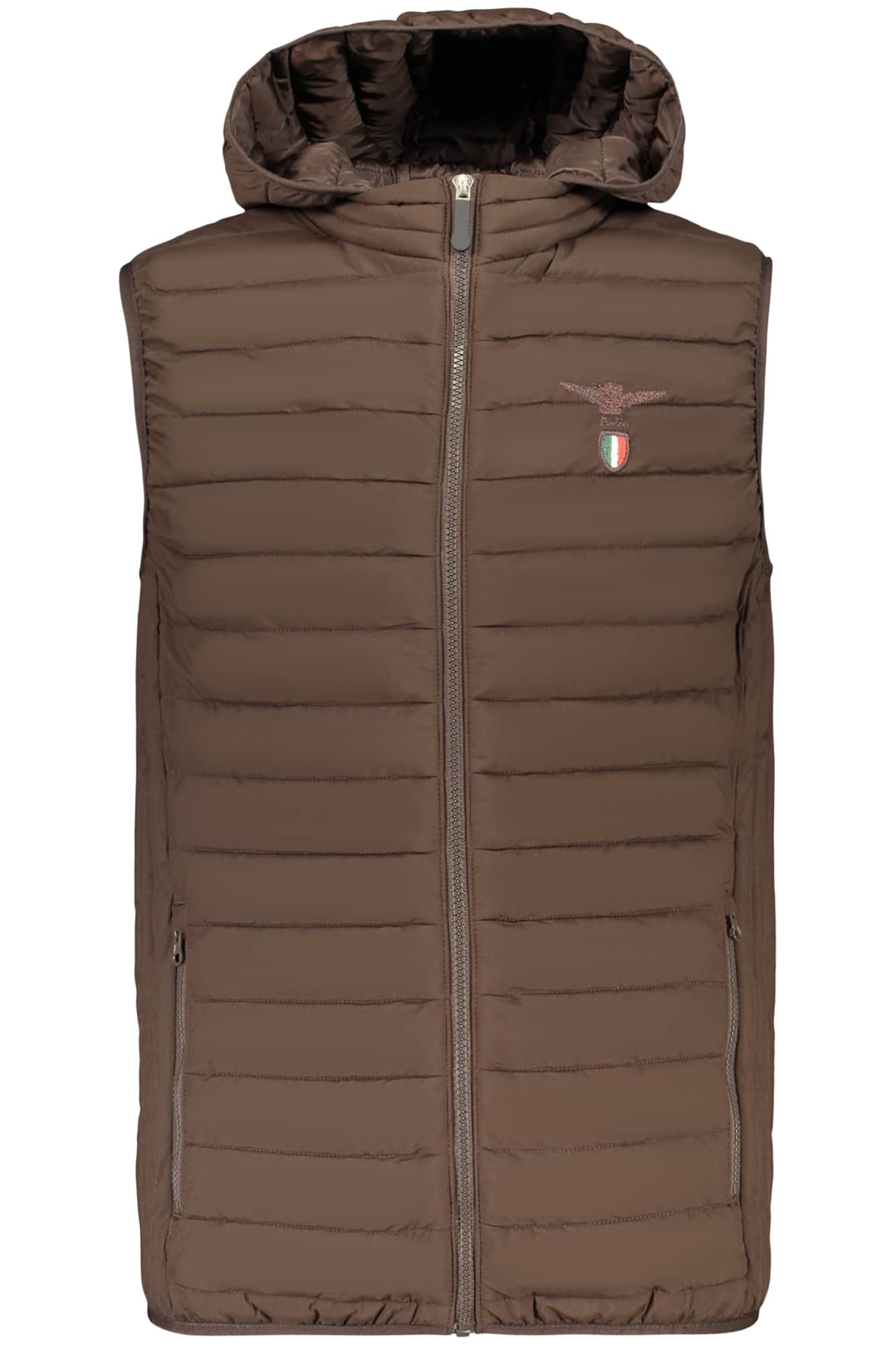 Military academy herren braun ärmellos jacke