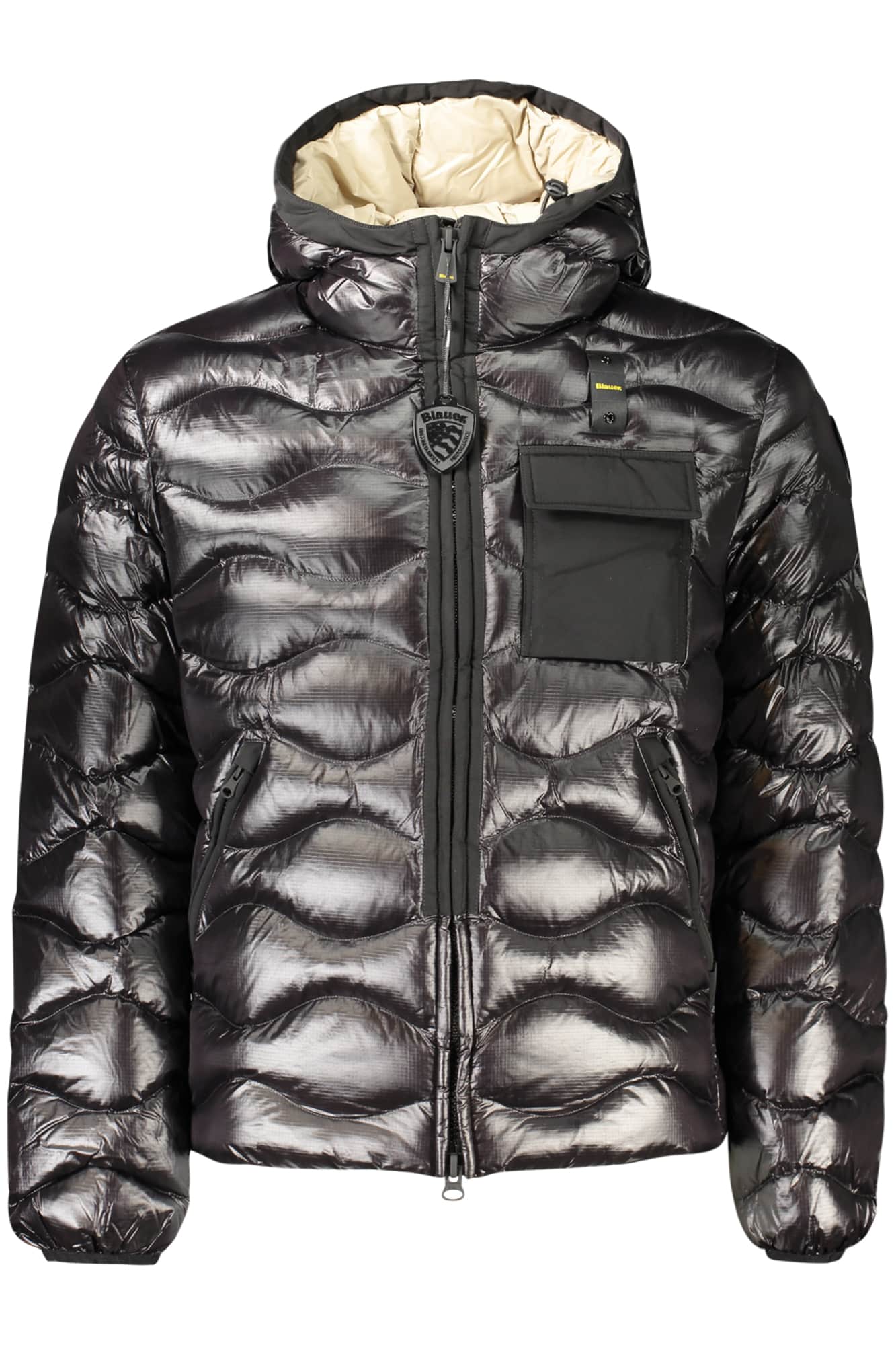 Blauer herren schwarz jacke
