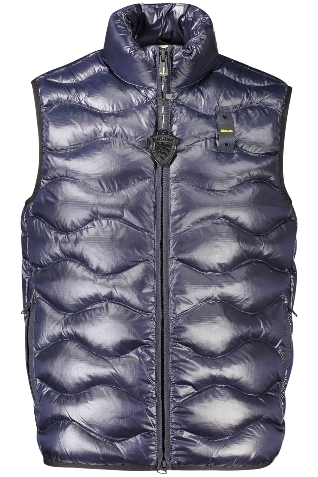 Blauer herren blau ärmellos jacke