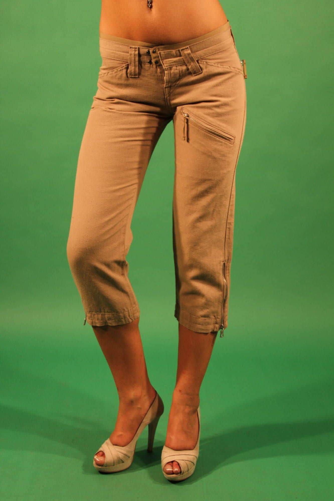 Gas beige damen caprihose hose