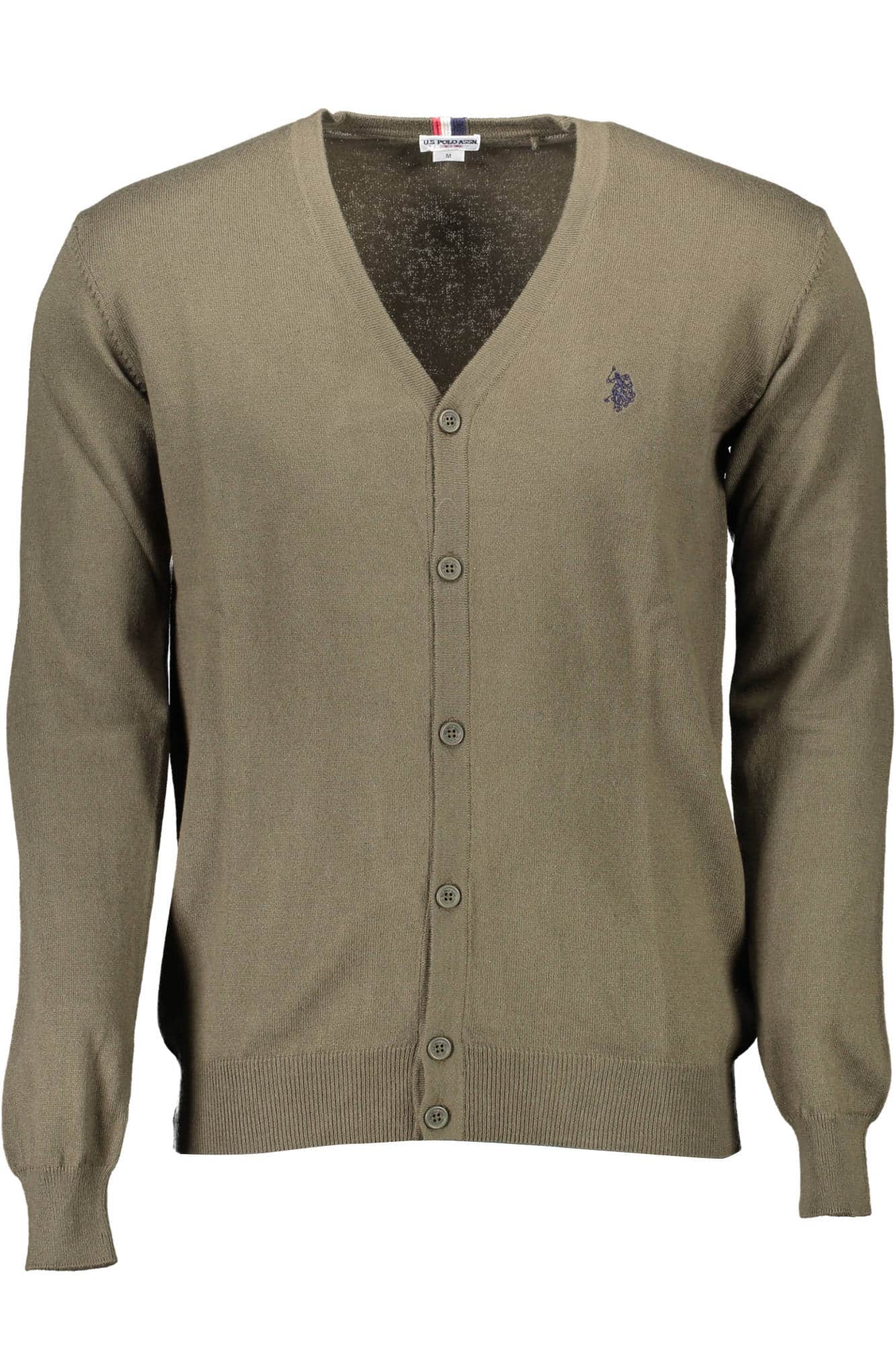 US POLO ASSN. HERREN GRÜN STRICKJACKE