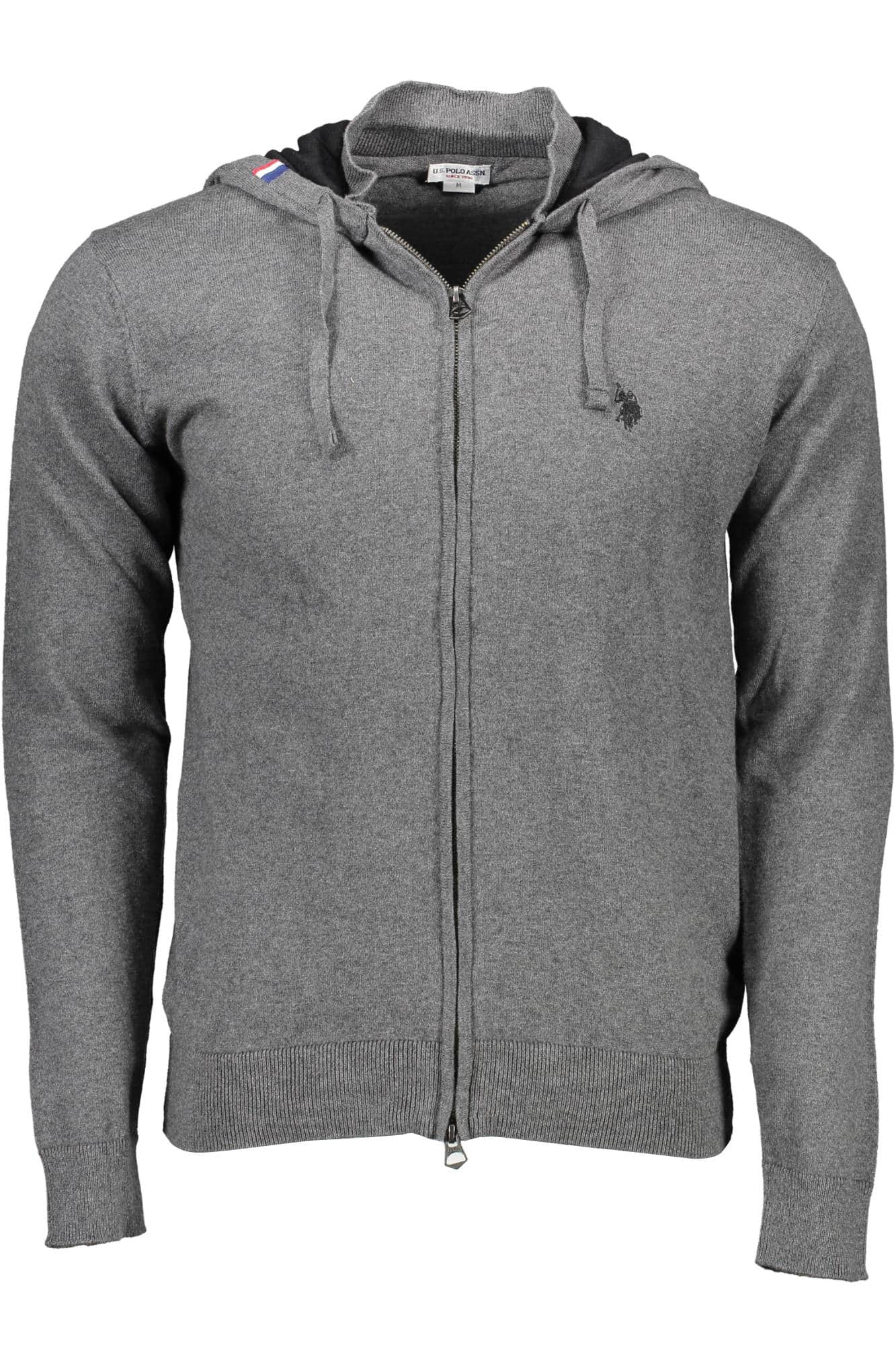 US POLO ASSN. HERREN GRAU STRICKJACKE