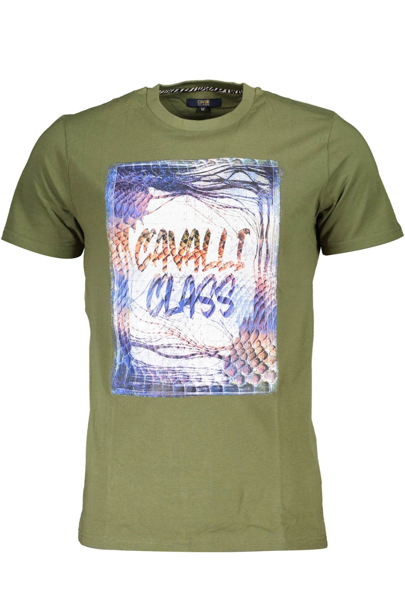 CAVALLI CLASS LANGARM T-SHIRT HERREN SLEEVE T-SHIRT GRÜN