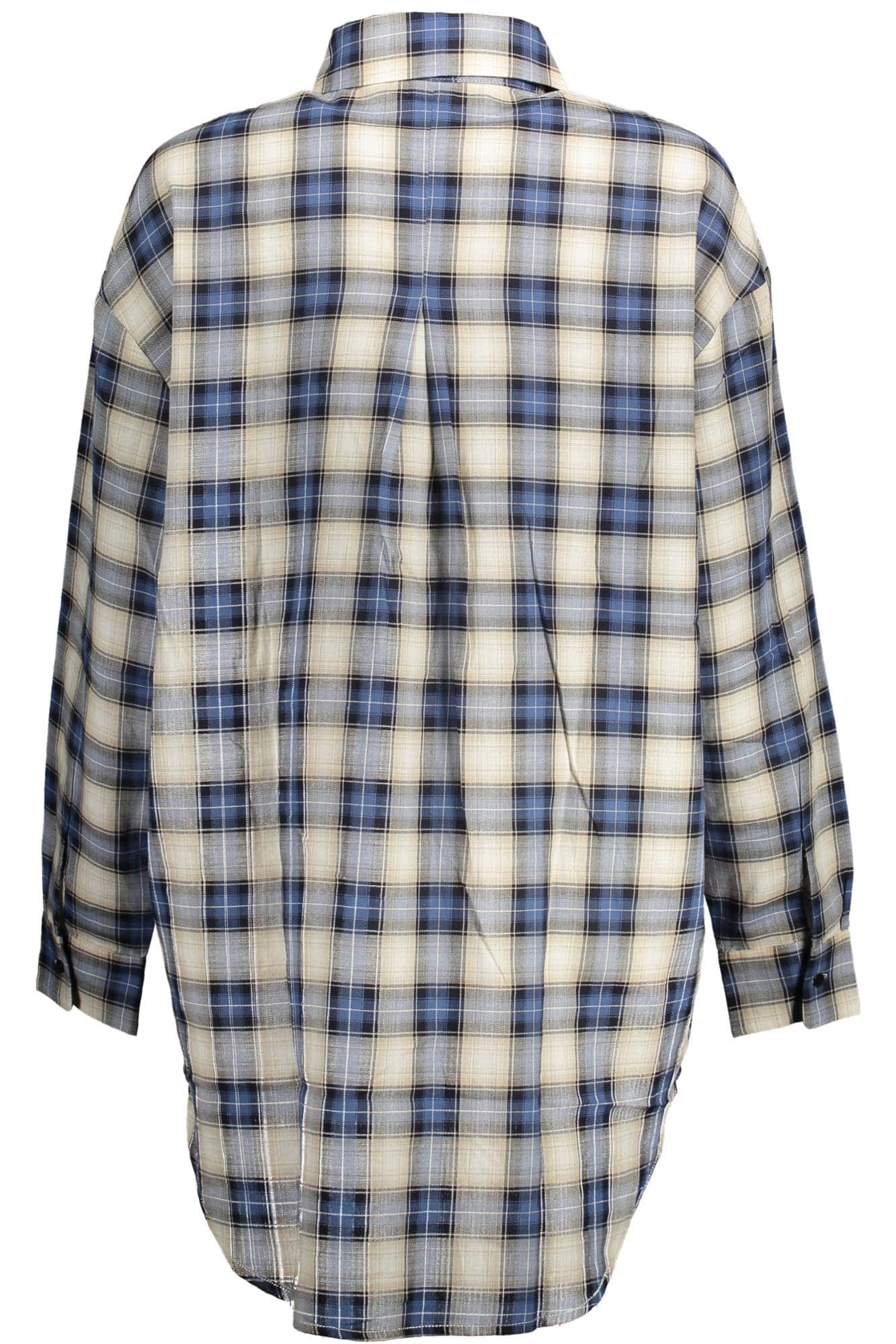 DESIGUAL LANGARM SHIRT DAMEN BLAU