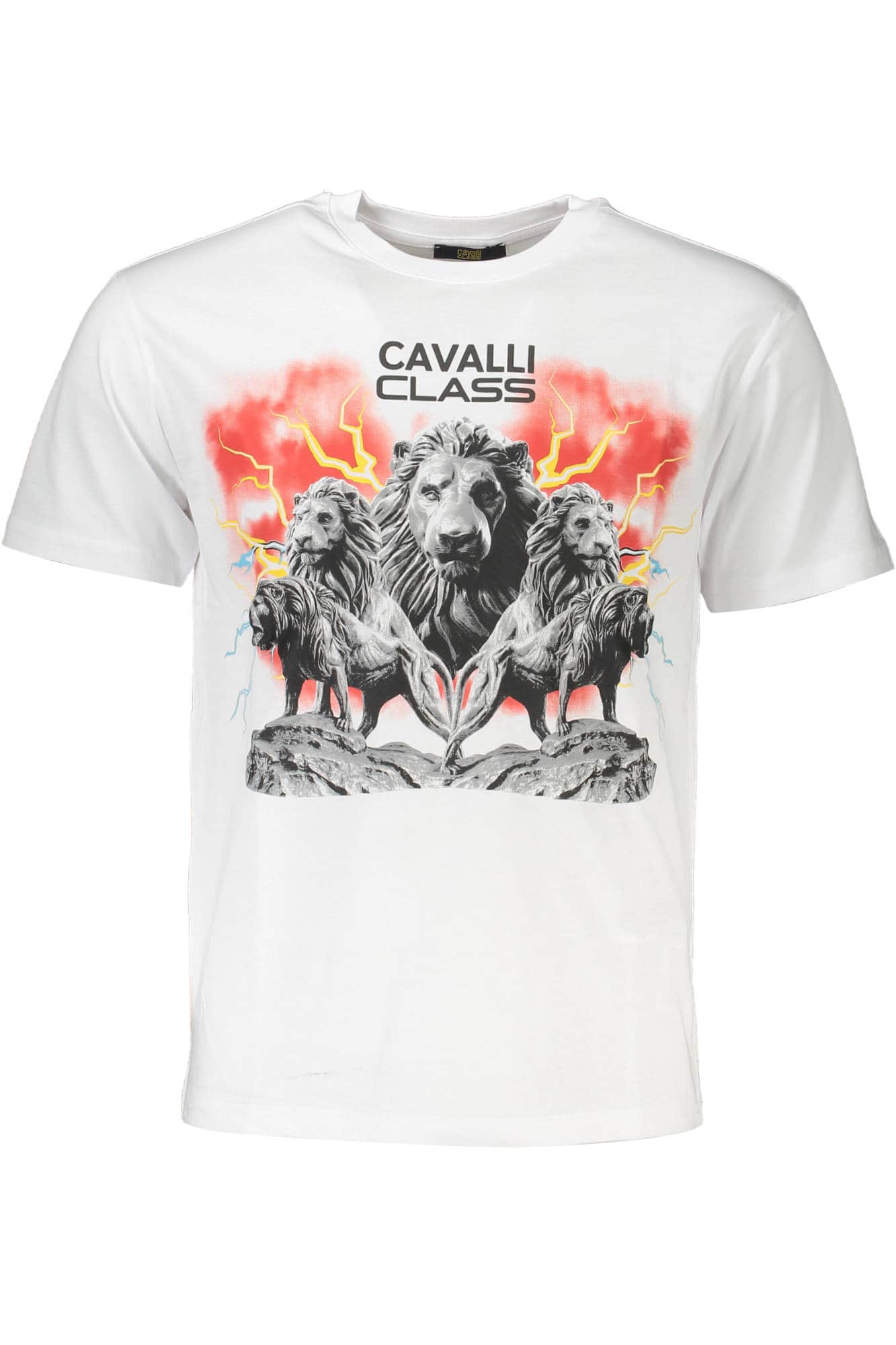 CAVALLI CLASS KURZARM T-SHIRT HERREN WEISS