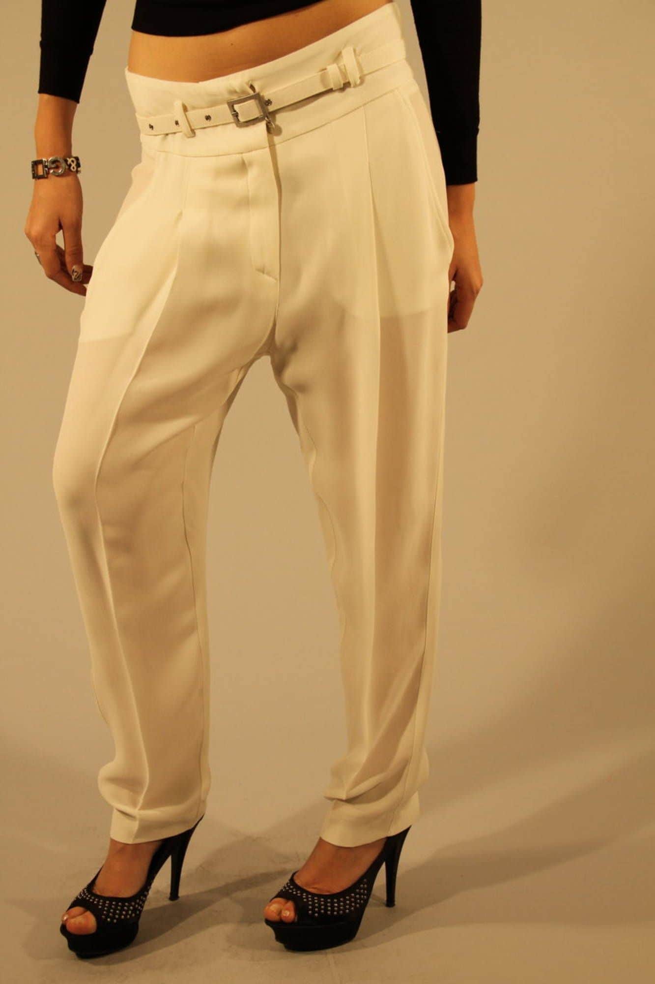 PATRIZIA PEPE WEISS DAMEN HOSE