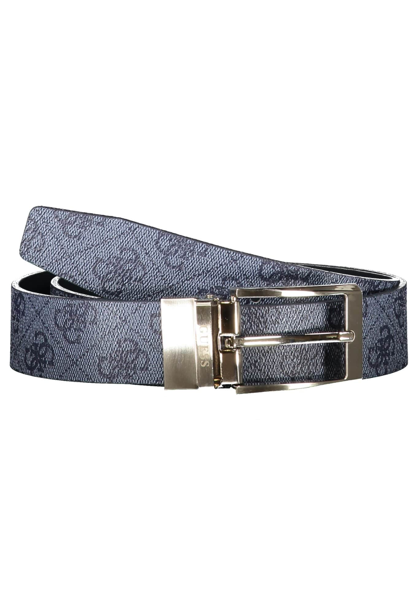 GUESS JEANS HERREN BLAU LEDER GÜRTEL
