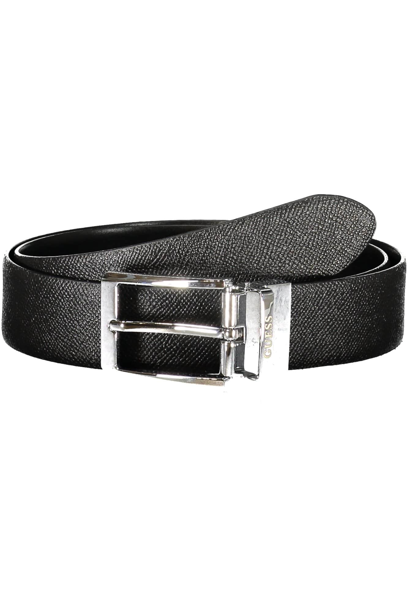 GUESS JEANS HERREN SCHWARZ LEDER GÜRTEL