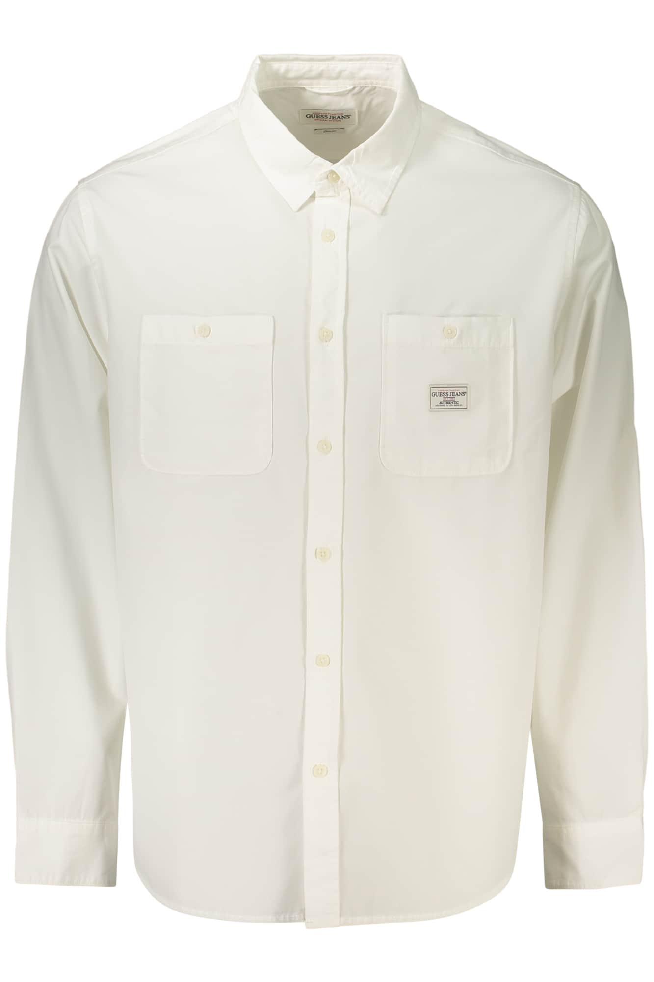 GUESS JEANS HERREN LANGARM SHIRT WEISS