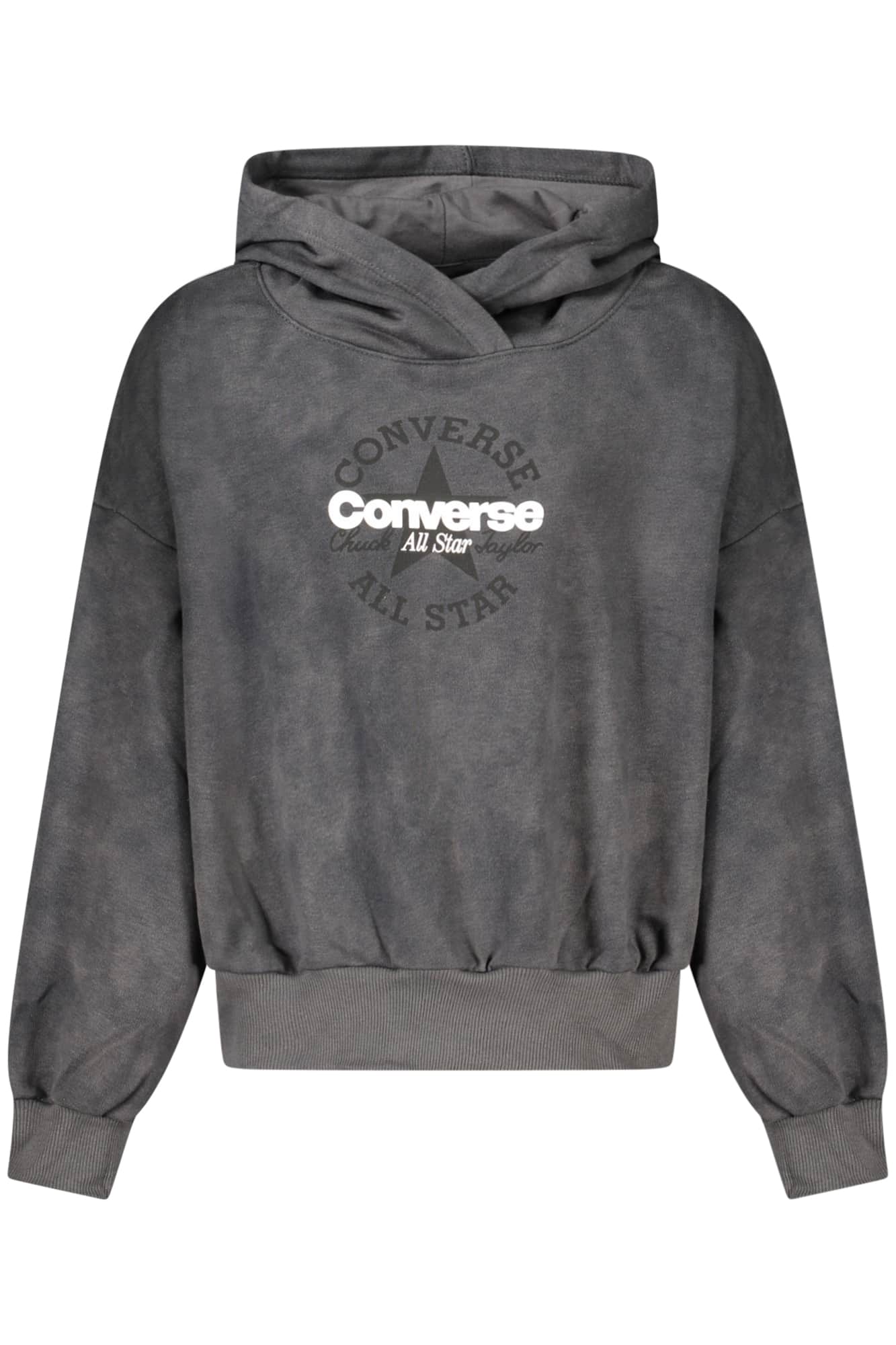 Converse Mädchen Mit Reißverschluss Hoodie, Schwarz