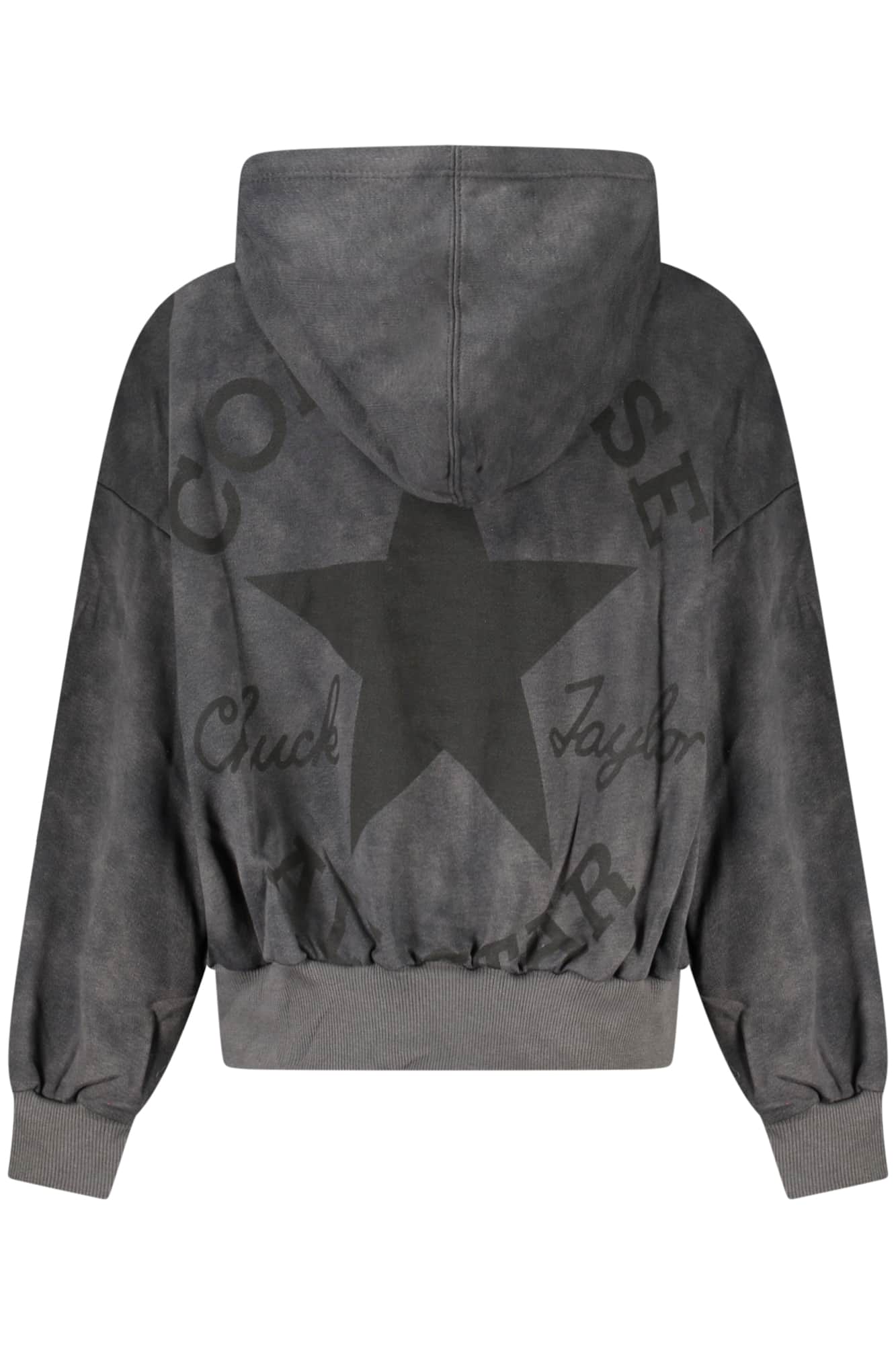 Converse Mädchen Mit Reißverschluss Hoodie, Schwarz