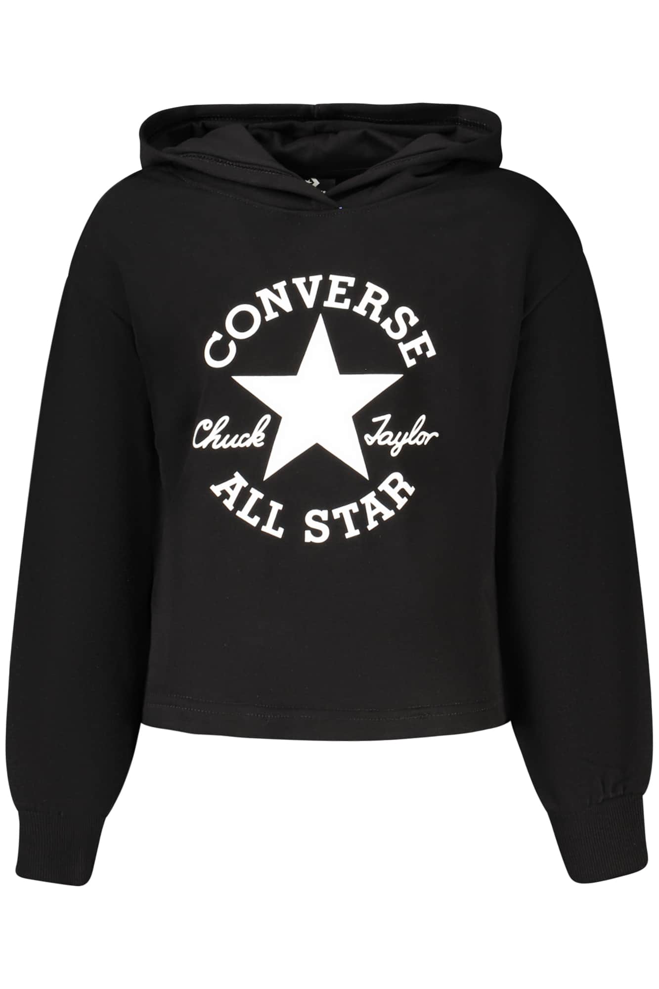 Converse Mädchen Mit Reißverschluss Hoodie, Schwarz