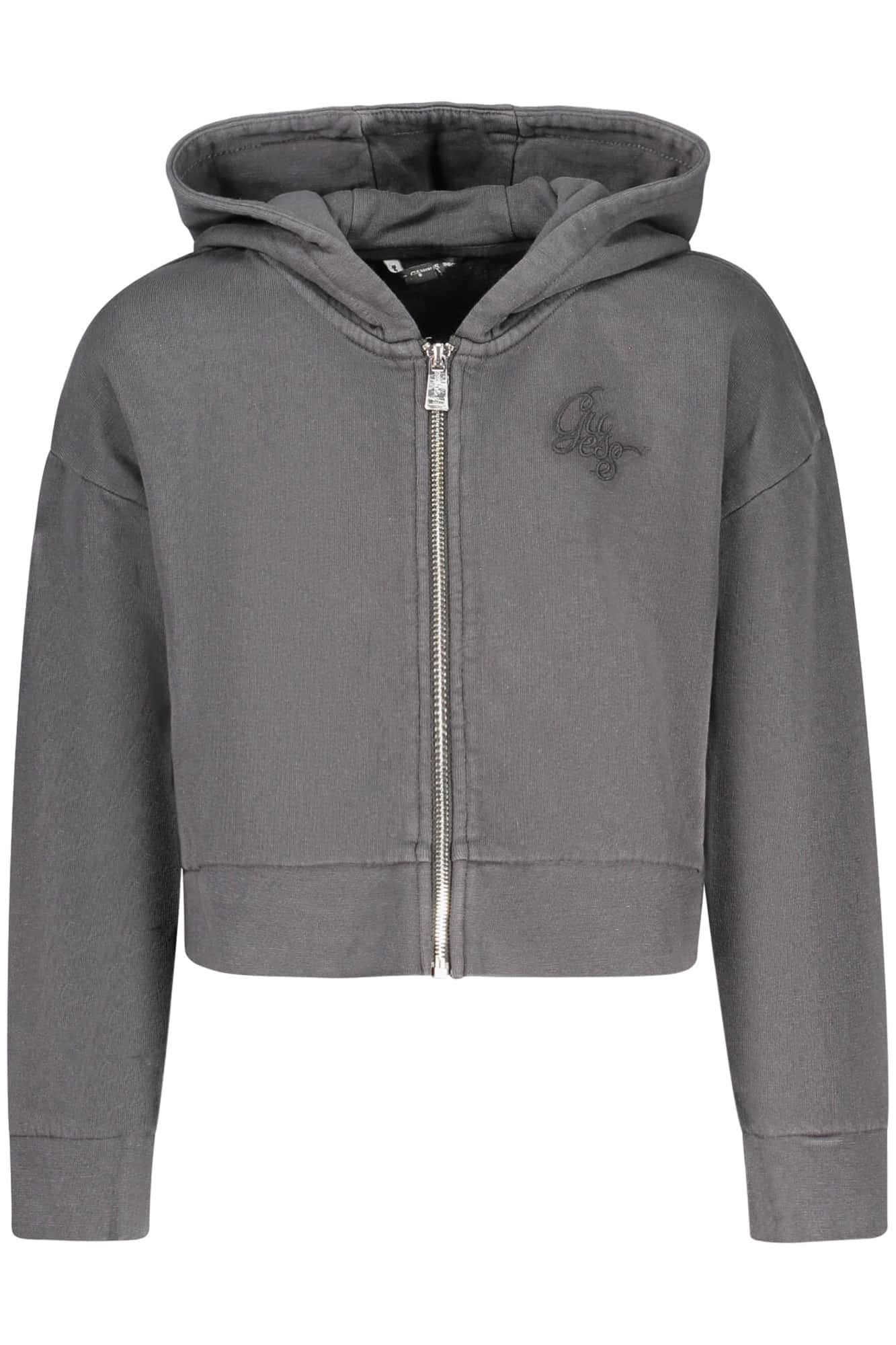 Guess Jeans mit reissverschluss sweatshirt für mädchen, schwarz