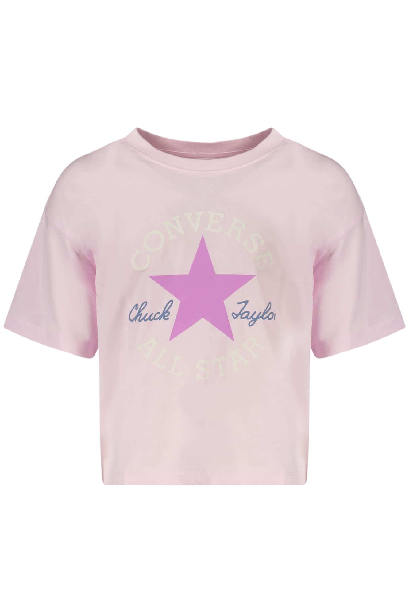 Converse Mädchen Kurzarm T-Shirt, Schwarz