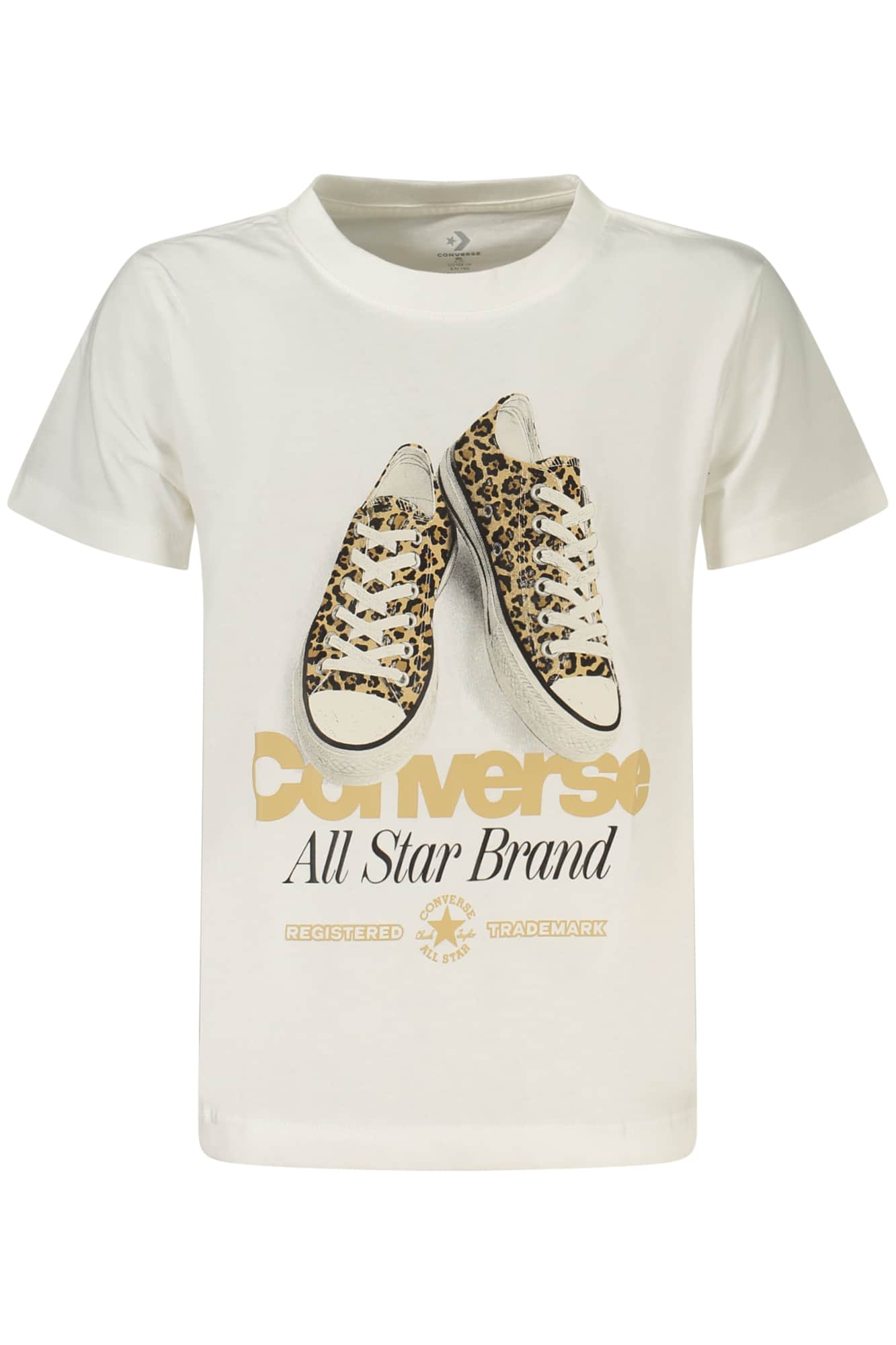 Converse Mädchen Kurzarm T-SHIRT, Weiß