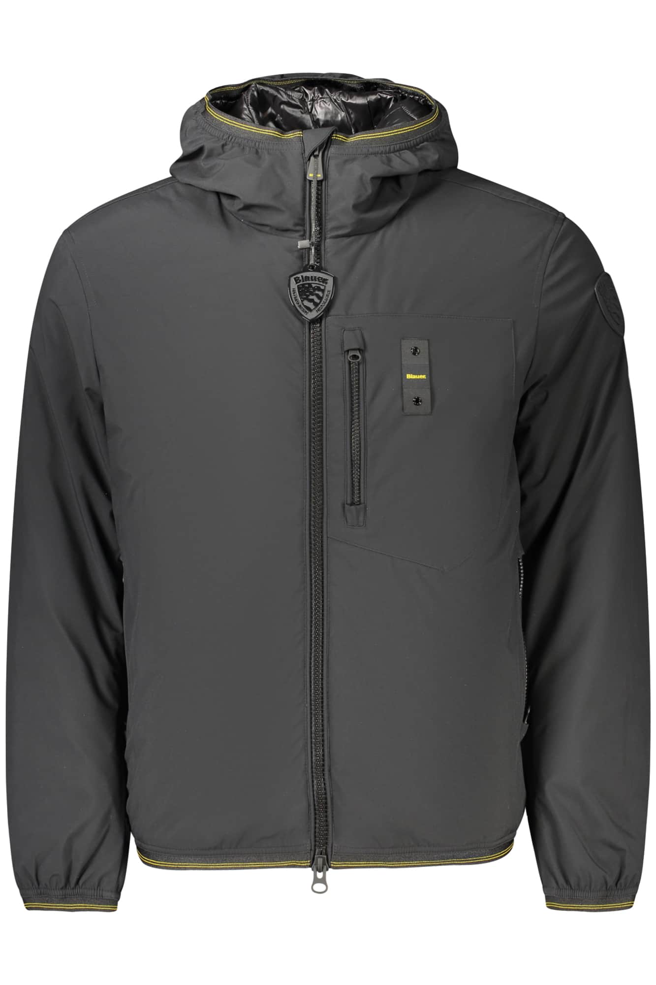 Blauer herren schwarz jacke